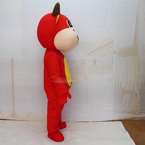 Costume de mascotte de vache <span class=keywords><strong>Red</strong></span> <span class=keywords><strong>Bull</strong></span> Animal en peluche drôle sur mesure déguisement adulte déguisement publicité Promotion fête Costume de mascotte à vendre - Product Image 4