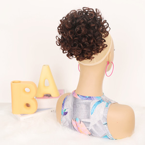 Perruque européenne américaine sac transfrontalier fil haute température cordon élastique vague lâche grand <span class=keywords><strong>chignon</strong></span> bouclé - Product Image 4