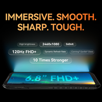 6,8 pulgadas Android 13 10000mAh Batería Smartphone Lado Huella digital Visión nocturna Teléfono resistente 12GB + 256GB Teléfono móvil