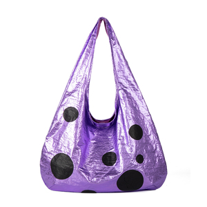 Sac fourre-tout en PU léger à pois, grande capacité, style décontracté, version mode 2026, sac à main polyvalent et tendance pour femme - Product Image 3