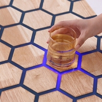Mobilier de style moderne avec éclairage intelligent et musique Table basse de haute qualité pour usage domestique dans les salons et les balcons