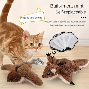 Giocattolo per Gatti a Induzione Elettrica con Simulazione di Uccello, Motivo Animale, Peluche Ecologico, Aroma di Pollo, Resistente ai Morsi - Product Image 3