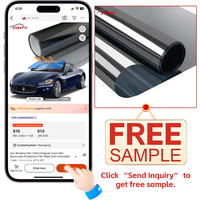 Película de Metal Sputtered con 99% de IRR para Ventanas de Automóviles, Película de Tinte para Ventanas de Alta Calidad HD con Aislamiento Térmico, Película para Ventanas de Automóviles de 2 Mil