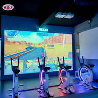 Système de simulation de course cycliste de divertissement sportif, plateforme de cyclisme virtuel, projection immersive, course de spinning