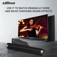 Barre de son Home Cinéma TV, Enceinte de jeu sans fil Bluetooth à son surround 3D, Enceinte de bureau triangulaire longue pour ordinateur de jeu