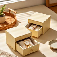 Boîte cadeau pour montre en gros avec structure à tiroir coulissant et insert en mousse personnalisé pour l'emballage de montres de luxe