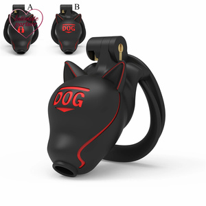 Jaula de Castidad Masculina Puppy IDO, Juguetes Sexuales de Bondage para Adultos, <span class=keywords><strong>Candado</strong></span> Cb con 4 Anillos para Pene de Diferentes Tamaños, Discreto, Dispositivo de Castidad que Previene Infidelidades - Product Image 5