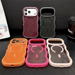 เคสโทรศัพท์แบบแม่เหล็กใสลายกลิตเตอร์สีดำเชอร์รี่หรูหรา รุ่นใหม่ สำหรับ iPhone 18 17 Pro Max ให้สัมผัสเนียน รองรับการชาร์จไร้สาย - Product Image 2