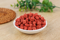 Tranches de fraises lyophilisées en vrac, 1 kg, fraises coupées en dés