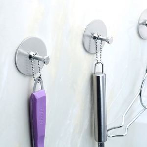 Crochets muraux adhésifs robustes et écologiques en acier inoxydable, étanches, pour peignoirs et serviettes, pour vêtements - Multi-usages - Product Image 4