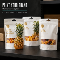Sachets d'emballage alimentaire de qualité alimentaire, pochettes verticales refermables avec fermeture éclair pour l'emballage en portions de fruits secs et de fruits confits