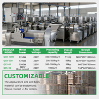 Commerciële groentesnijmachine, multifunctionele aardappel-, wortel- en uiensnijder, industriële groentehakker