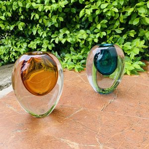 Design minimaliste moderne, taille L légère, <span class=keywords><strong>bleu</strong></span>, <span class=keywords><strong>vase</strong></span> rond en <span class=keywords><strong>verre</strong></span> pour la décoration de la maison - Product Image 3