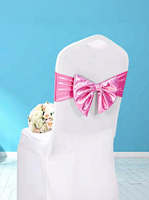 Nœuds de chaise extensibles pour mariage, en spandex métallisé doré, avec nœud papillon, pour banquets et événements