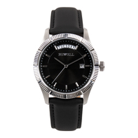 Reloj de Cuarzo de Acero Inoxidable para Mujer, Correa de Cuero Genuino, Esfera con Indicadores, Regalo Empresarial Elegante