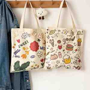 Sac fourre-tout en toile écologique pour femmes avec poches, impression de logo personnalisable, idéal pour les courses - Product Image 4