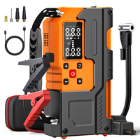 Portable Air Compressor Tire Inflator with Car Jump Starter 10000mAh Battery LED Emergency Light Power Bank with DC12V Supported
