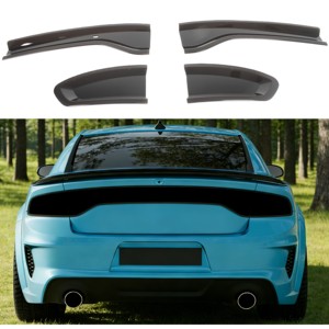 ฝาครอบไฟท้ายสีดำรมควันสำหรับ Dodge Charger 2015-2024 ชุดป้องกันไฟท้าย ชุดแต่งภายนอก อุปกรณ์ตกแต่ง - Product Image 1