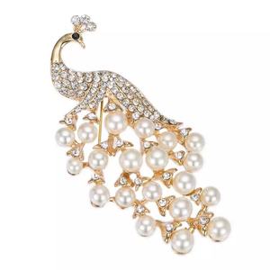 Bán Trực Tiếp Từ Nhà Máy Kim Cương Giả Pha Lê Kích Thước Lớn Trâm Cài Hình Con Công Màu Xanh Dương Đẹp Trâm Cài Kim Cương Giả Nhiều Màu - Product Image 5