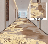 Moquette murale commerciale pour couloir, tapis de luxe léger en nylon imprimé chinois de qualité supérieure pour hôtels
