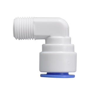 Connecteur de purificateur d'eau, filetage externe à 2 points vers coudière à 3 points, diamètre du tuyau 14, vanne pour système d'osmose inverse - Product Image 3