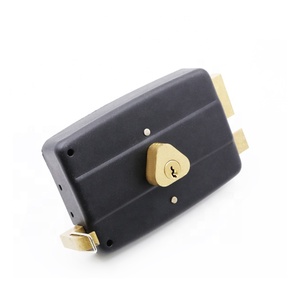 Serrures de porte murales noires économiques de 120 mm avec cylindre <span class=keywords><strong>en</strong></span> laiton 540, loquet extérieur <span class=keywords><strong>pour</strong></span> portes <span class=keywords><strong>en</strong></span> bois - Product Image 3