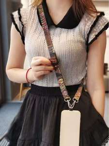 สายคล้องโทรศัพท์<span class=keywords><strong>มือ</strong></span>ถือแบบปรับได้อเนกประสงค์ RPET ป้องกันการสูญหาย พร้อมแผ่นยึดโทรศัพท์ สายคล้องคอแบบไขว้สำหรับโทรศัพท์มือถือ - Product Image 5