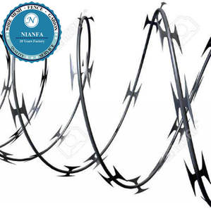 450mm <span class=keywords><strong>Concertina</strong></span> BTO22 Rasoir Barbelé Grillage Fer Type Bobine - Product Image 4