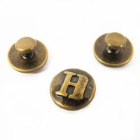 Kingming Rivets personnalisés en métal, laiton et acier inoxydable à double champignon avec tête de goujon à double capuchon pour vêtement