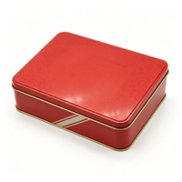 Lot de boîtes rectangulaires en fer blanc personnalisées pour biscuits et pâtisseries, conteneurs cadeaux de haute qualité, boîte à biscuits de qualité alimentaire