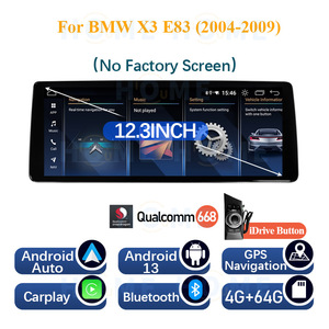Autoradio stéréo pour <span class=keywords><strong>console</strong></span> centrale pour BMW X3 E83 2004-2009 Android 13 12.3'' Carplay AndroidAuto Mirrorlink GPS Navigation - Product Image 5