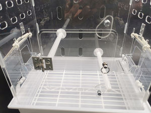 Fabrika doğrudan satış beyaz mavi yeşil şeffaf lüks panoramik plastik akrilik kuş kafesi ekran için - Product Image 4