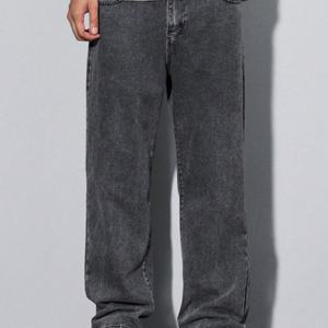 Pantalones Vaqueros de Mezclilla Rectos y Acampanados Personalizados para Hombre, Diseño Holgado, Desgastado, Color Claro Lavado para Otoño - Product Image 6