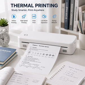 Imprimante thermique portable A4 sans fil, mini-imprimante mobile pour la maison, le bureau, les voyages et les études, fournisseur en gros - Product Image 5