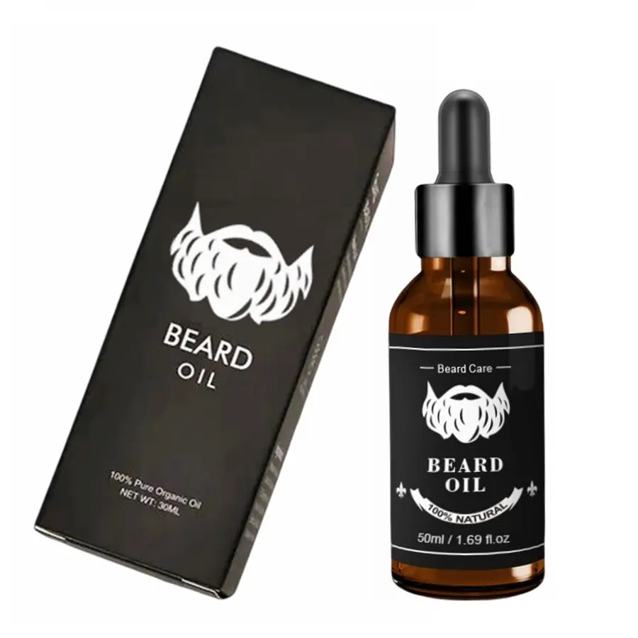 Kostüm Logo Private Label Verpackung Männer Bio natürliches Arganöl Bart wachstum Bartöl