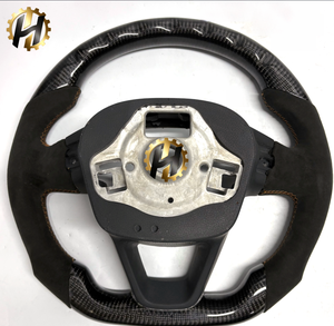 Volante Deportivo Cobra MK3 para Seat <span class=keywords><strong>Cupra</strong></span> Ateca, de Fibra de Carbono, con 3 Radios, 35 mm de Diámetro, Agarre PU, Ajuste Personalizado - Product Image 6