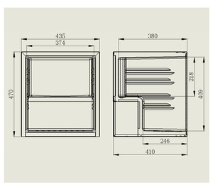 Enfriador de Bebidas con Puerta de Vidrio de 52L - <span class=keywords><strong>Mini</strong></span> <span class=keywords><strong>Nevera</strong></span> con Compresor para Exhibición de Bebidas Energéticas, <span class=keywords><strong>Refrescos</strong></span> y Cerveza en Bares, Tiendas y Oficinas - Product Image 3