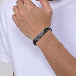 Bracelets et Joncs Personnalisables en Acier Inoxydable 316L – Chaînes de Main Gravables – Bracelets Vierges – Bracelets Drapeau Américain pour Hommes - Product Image 4