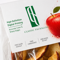 Sachet alimentaire transparent personnalisé imprimé en héliogravure, refermable, en PE de qualité alimentaire, recyclable, pour fruits secs, emballage de détail