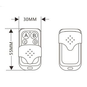 433MHZ Wireless <span class=keywords><strong>RF</strong></span> telecomando a 4 pulsanti Metal EV1527 codice di apprendimento Chip 4 canali tasto pulsante del trasmettitore Radio interruttori - Product Image 6