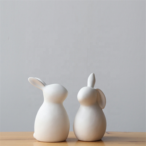 Nouvelle décoration de Pâques en porcelaine blanche classique simple en forme de <span class=keywords><strong>lapin</strong></span> - Product Image 6