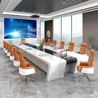 Mobilier de bureau haute brillance tables et chaises de conférence modernes