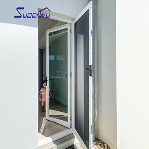 <span class=keywords><strong>Porte</strong></span> à charnière en aluminium à coupure thermique personnalisée <span class=keywords><strong>Porte</strong></span> à battant en verre à double vitrage <span class=keywords><strong>Porte</strong></span> <span class=keywords><strong>d</strong></span>'<span class=keywords><strong>entrée</strong></span> avec éclairage latéral - Product Image 3