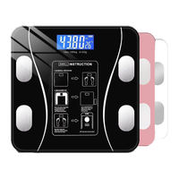 Báscula Digital Inteligente de Bajo Precio con Bluetooth y Función de IMC, Báscula de Grasa Corporal Inteligente, Báscula Electrónica Personal de 180 kg