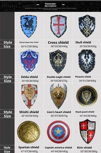 Accesorio de Escenario Estilo Romano Ligero para Rodajes de Películas, Eventos, Halloween, Juegos de Rol, Exhibición, Escudo de Juguete Redondo de 18.5 Pulgadas - Product Image 3