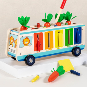 Caja de inteligencia de madera Montessori, iluminación de jardín de infantes, forma de Color temprano, rompecabezas educativo a juego, juguetes Montessori para bebés - Product Image 3