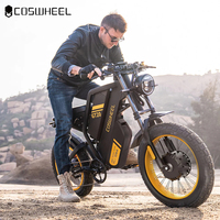 Vélo électrique COSWHEEL GT20 PRO 3000W à double moteur, batterie 48V 40AH, pneus larges de 20 pouces, vélo de montagne électrique, entrepôt UE