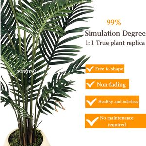 Hiện đại bền lụa nhựa cây nhân tạo với chuối lá ngoài trời cây xanh cảnh quan cho khách sạn văn phòng năm mới trang trí nội thất - Product Image 3