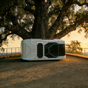 Capsule mobile écologique respirante avec structure en acier moderne et panneaux sandwich, système intelligent <span class=keywords><strong>Alice</strong></span> pour écoles, ateliers, centres commerciaux - Faible impact - Product Image 1