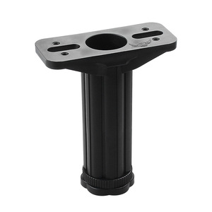 Adjustable Telescopic Bed <b>Legs</b> Black Plastic Support Feet For Bed Frame Easy Installation Minimalist Design - Product Image 2